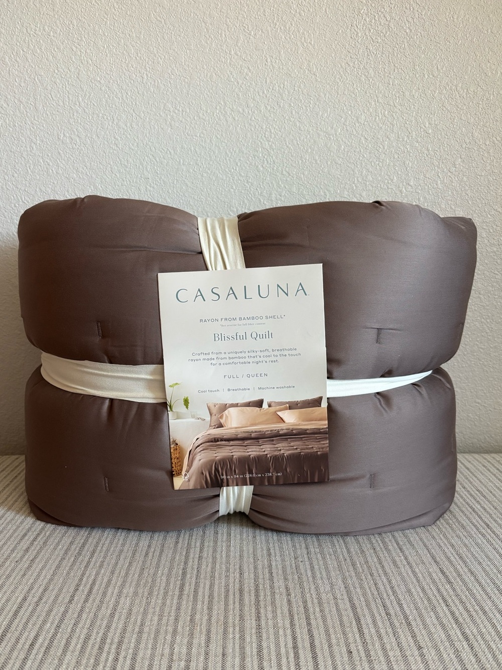 NWT Full/Queen Rayon from Bamboo Quilt Fig - Casaluna